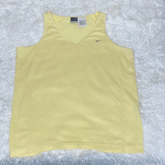 Nike Sphere  DryYellow Athletic Tank Top V-Neck - Picture 4 of 7